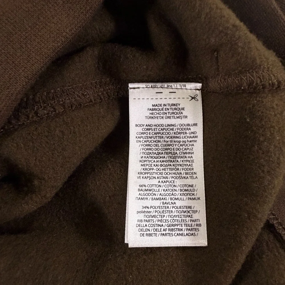 Polo Ralph Lauren Hoodie Sweatshirt Mens M Brown Ski Bear Brown Pockets‎ Hooded